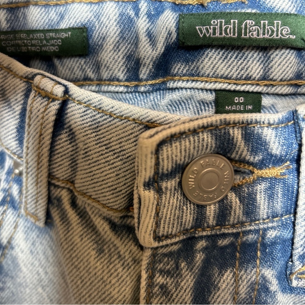 Wild Fable Blue Straight Leg Jeans High Rise - Picture 3 of 7